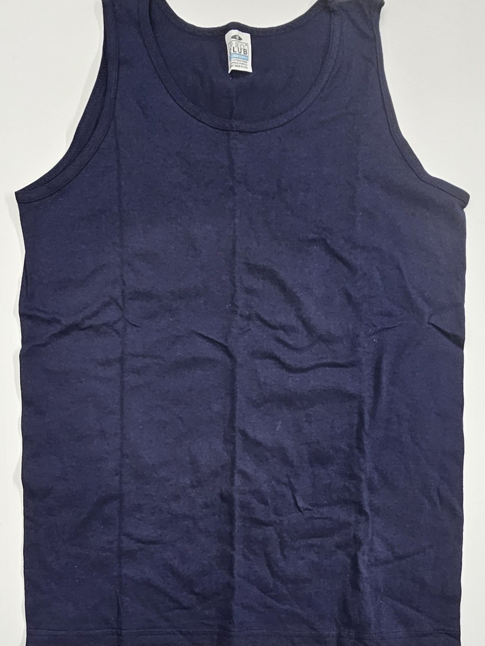 Pro Club Men's Comfort Cotton Tank Top Size Medium in Navy Blue, New